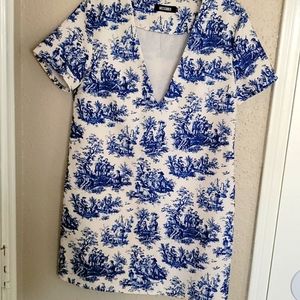Misguided Blue and white blouse